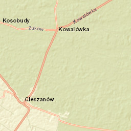 Cieszanów Street Map