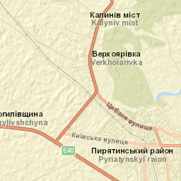 Pyriatyn Street Map