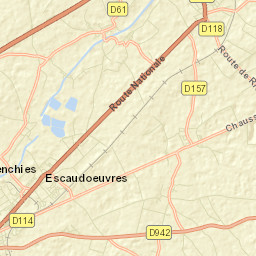 Escaudœuvres Street Map