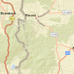 Plesná Street Map