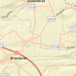 Brandýsek Street Map