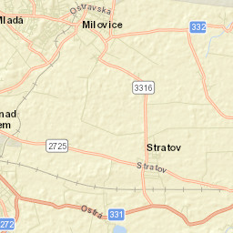 Milovice Street Map