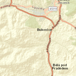 Jeseník Street Map