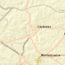 Myślachowice Street Map