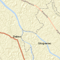 Dębno Street Map