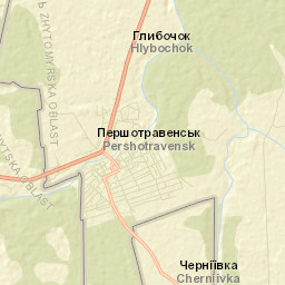 Pershotravensk Street Map