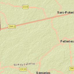 Sars-Poteries Street Map