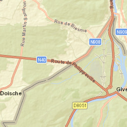 Givet Street Map