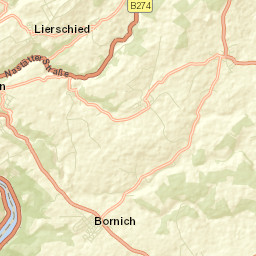 Bornich Street Map