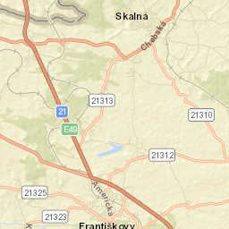 Skalná Street Map