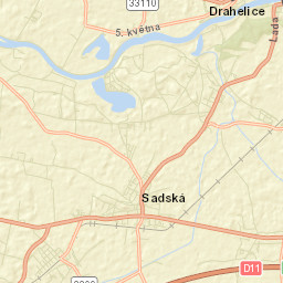 Sadská Street Map