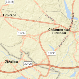 Chlumec nad Cidlinou Street Map