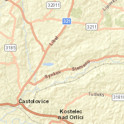 Kostelec nad Orlicí Street Map