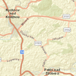 Rychnov nad Kněžnou Street Map