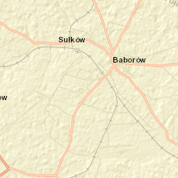 Baborów Street Map