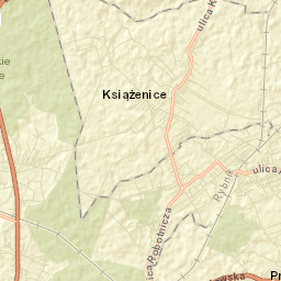 Książenice Street Map