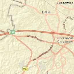 Powiat chrzanowski Street Map