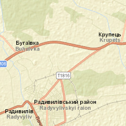 Radyvyliv Street Map