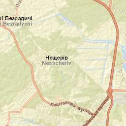 Obukhiv Raion Street Map