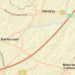 Hermies Street Map