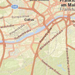 Frankfurt, Germany Street Map
