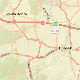 Unhošť Street Map
