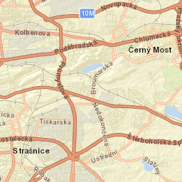 Černý Most Street Map