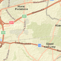 Horní Počernice Street Map