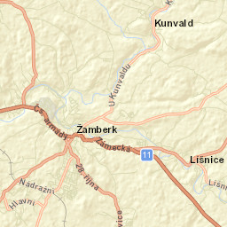 Žamberk Street Map