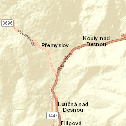 Loučná nad Desnou Street Map