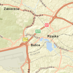 Zabierzów Street Map