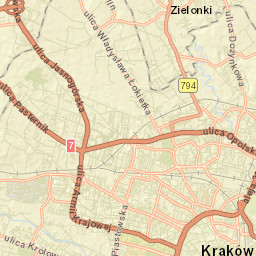 Kraków Street Map