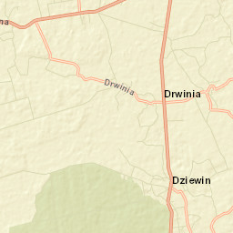 Dziewin Street Map