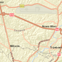 Trzebownisko Street Map