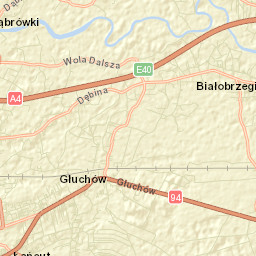 Powiat łańcucki Street Map