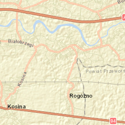 Rogóźno Street Map