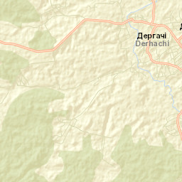 Derhachi Street Map