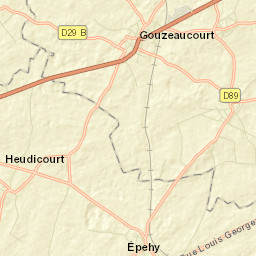 Gouzeaucourt Street Map