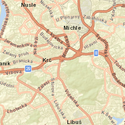 Braník Street Map
