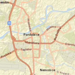 Pardubice Street Map