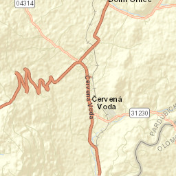 Červená Voda Street Map