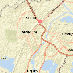 Powiat oświęcimski Street Map