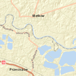 Mętków Street Map