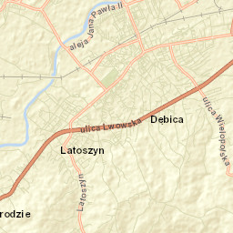 Dębica Street Map