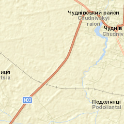 Chudniv Street Map