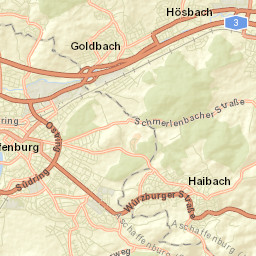 Hösbach Street Map