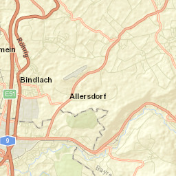 Bindlach Street Map