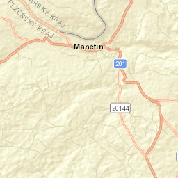 Manětín Street Map