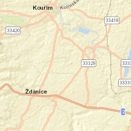 Okres Kolín Street Map