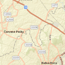 Červené Pečky Street Map